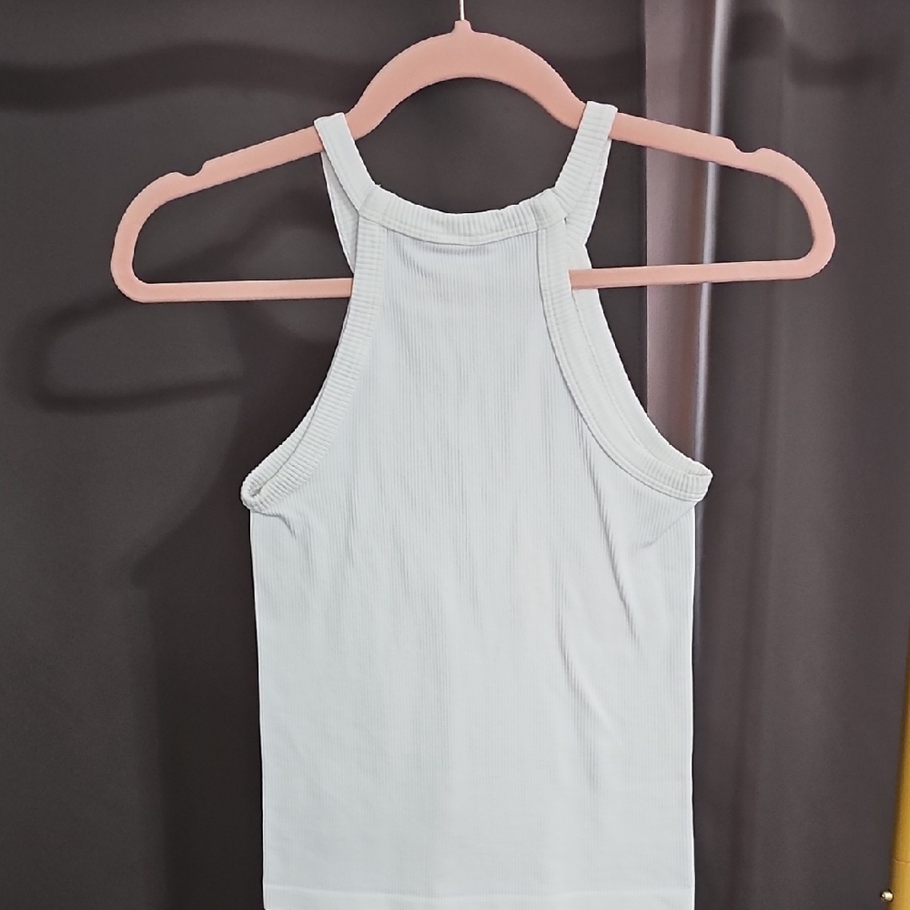 White Ribbed Women's Top - Picture 3 of 3